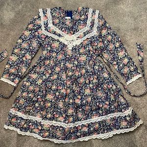 Vintage Jessica McClintock floral dress, toddler size 4